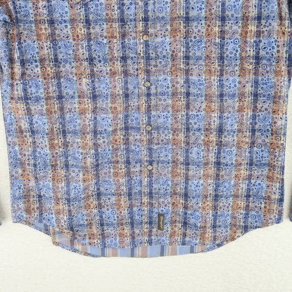 Wrangler Retro Premium Pearl Snap Western Shirt Mens Large Bandana Print - Picture 4 of 11